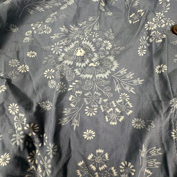 Madewell Blue Floral Button Front Mini Skirt Size XL - Picture 6 of 7